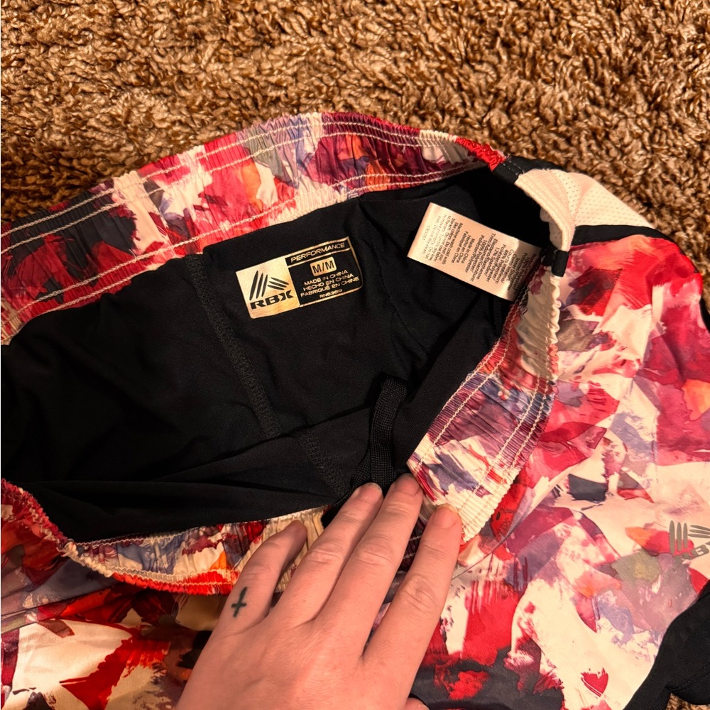 RBX White and Pink Athletic Shorts Performance Ready